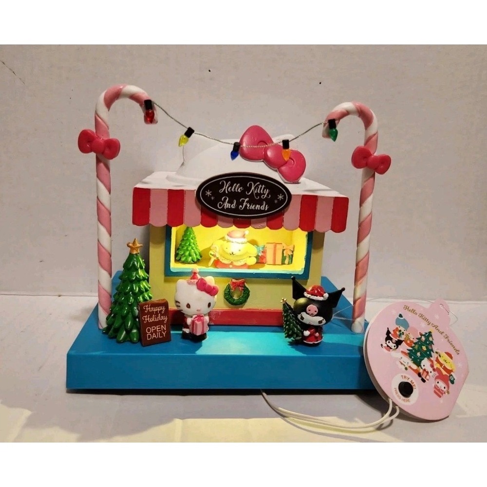 New 7" Hello Kitty & Friends Holiday Shop Light Up LED Christmas Village